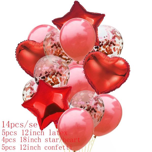 

свадебные шары розовые и серебряные сердца звезды confetti воздушный шар с днем ​​рождения вечеринка металлическая хрома баллоны гелиевый де