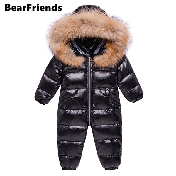 

russia winter overalls baby clothing clothes snowsuit 90% duck down jacket for kids girl coat park for infant boy snow suit wear 1005, Blue