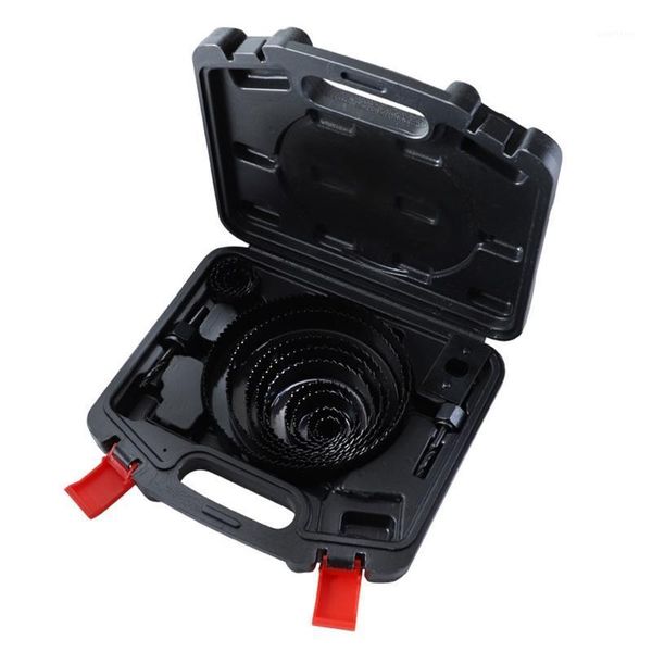

19pcs hole saw cutting set kit drilling tool wood metal cutter 19-150mm mandrels1