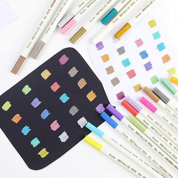 

6/12 Colors/box Highlighter Marker Pen Creative Fluorescent Markers Art Supply Student Korean Stationery Simple Painting Pen