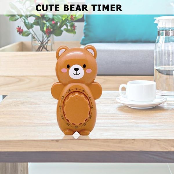 

cartoon kitchen timer portable bear counter mechanical timer 60 minutes cooking alarm time reminder household acc bbygrk
