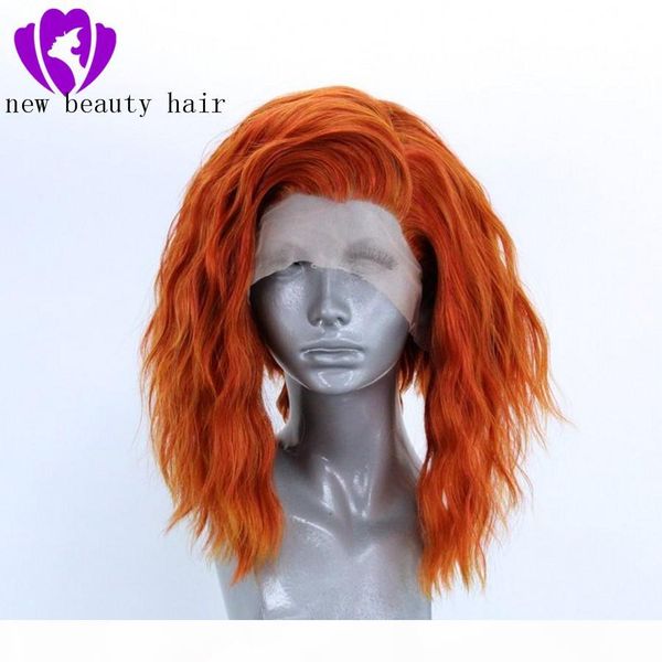 

loose wave lace front simulation human hair wigs for black women pre plucked natural hairline with baby hair synthetic short bob wig
