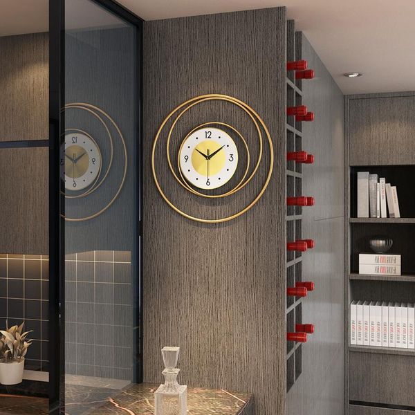

wall clocks large nordic modern design clock decor minimalist metal gold living room creative wand klok home watch jj60wc