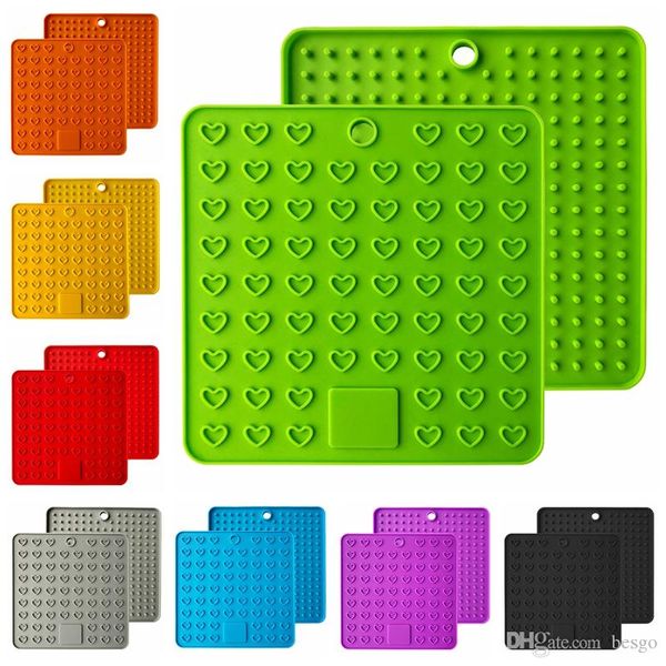 

multi-functional silicone mat table mat insulation pad thicken coaster bakeware oven mats placemat hanging bowl pad drain holder vt1757