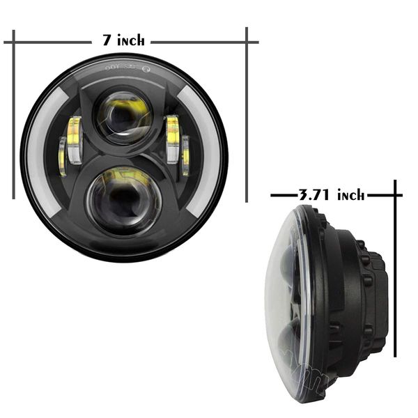 

new coming led working light projector 7 inch led headlights road king headlamp for motorcycles lighting part