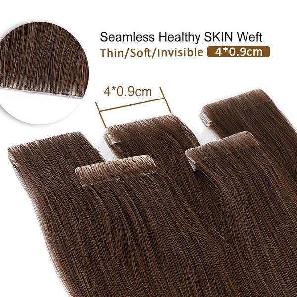 

neitsi natural прямой pu кожи уцингированные клейки наращивания волос 16 \ "20 \" 24 \ "блондинка цветная лента в реме ху wmtisn, Black