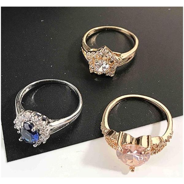 

silver gold ring colorful rhinestone fashion bling bling crystal rhinestone korean jewelr wmtekd footballshoe