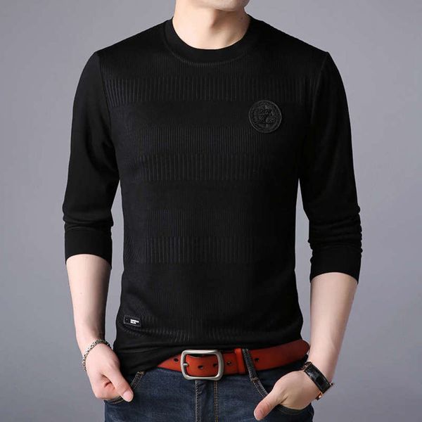

autumn korean long sleeve t-shirt spring and new solid color youth sports casual sweater men's t, Gray