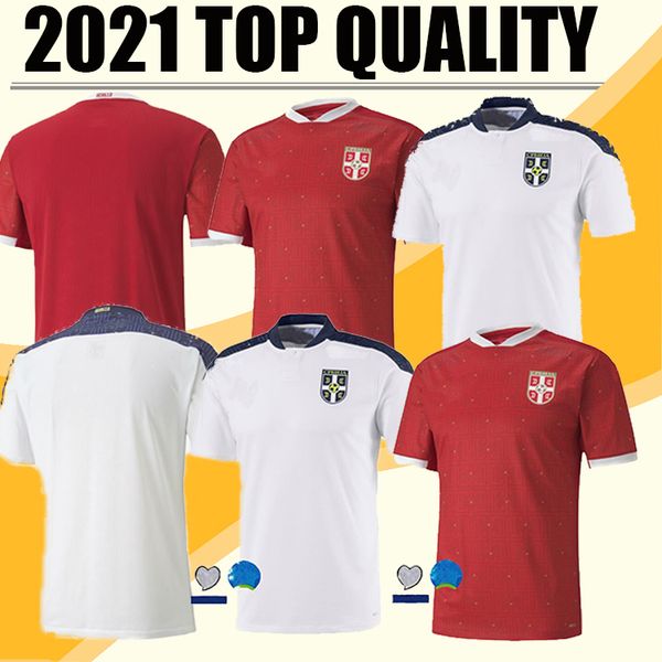 

2020 serbia soccer jerseys national team mens ivanovic a.mitrovic home red away white football shirt short sleeve uniforms, Black;yellow