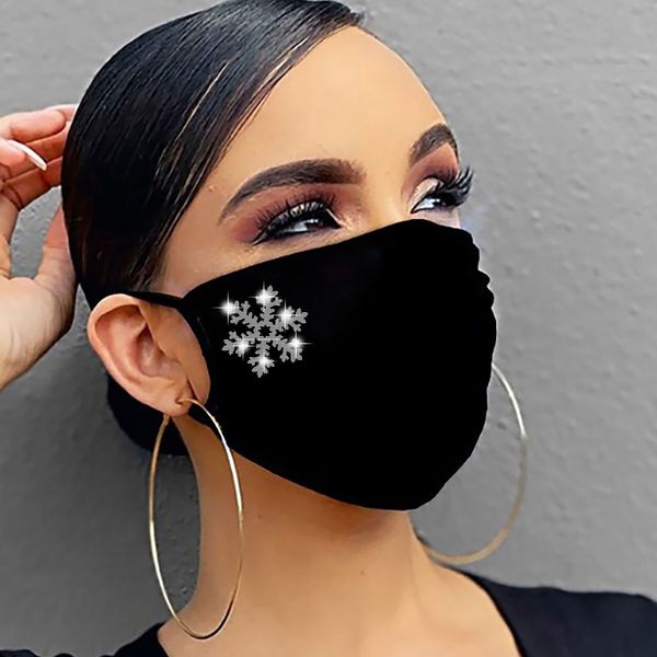 

взрослого рождество снежинка drill face fashion halloween cosplay многоразовые маски женского mascarillas cubrebocas tapabocas маска