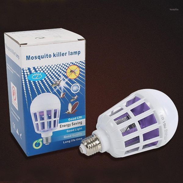 

outdoor gadgets led anti-mosquito bulb 15w 1000lm 6500k electronic insect lure kill mosquito bug trap killer lamps1
