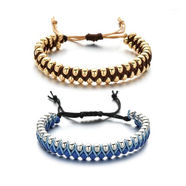 

tennis men weave rope bracelets for women fashion pulseras mujer mode handmade boho jewelry gift wholesale1, Golden;silver