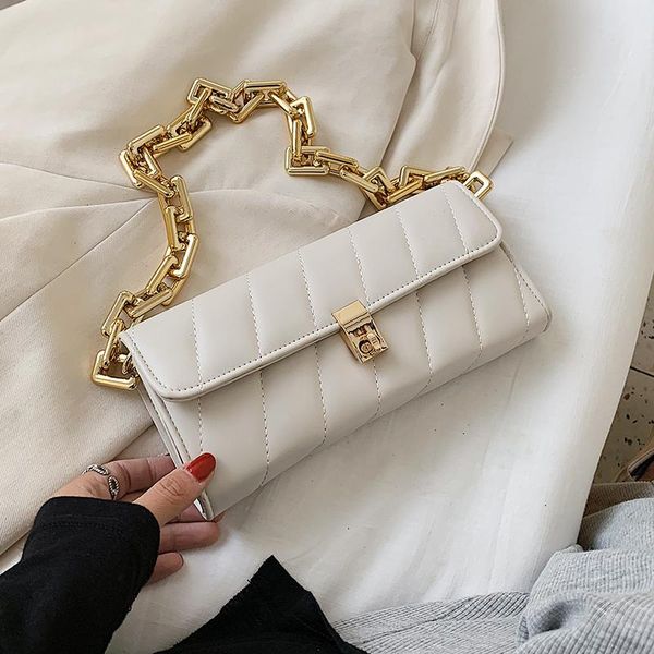 

cross body chain pu leather armpit bag for women 2021 fashion shoulder bags lady handbags and purses female hand simple style