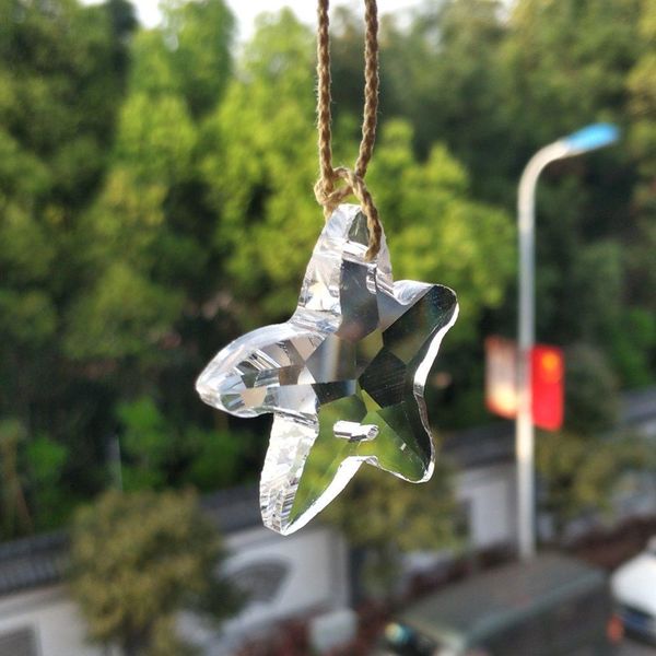 

2pc pentagon irregular clear 40mm faceted crystal spacer chandelier 2 holes suncatcher lamp parts prism diy pendant decoration h wmtiou