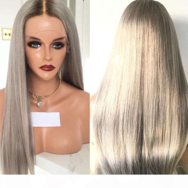 

peruvian highlight 13x6 deep part lace front human hair wigs with baby hair 180density lace front wigs for black women remy, Black;brown