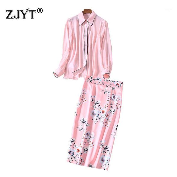 

2020 new fashion runway set and skirt two piece outfits1, White