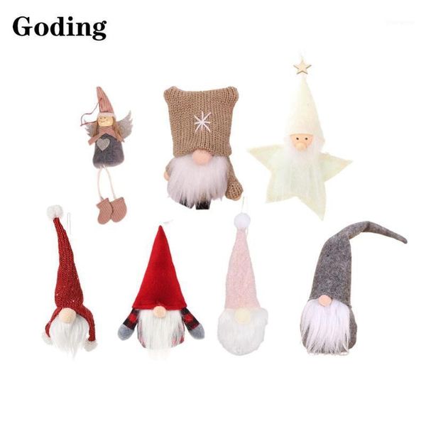 

christmas cute angel doll faceless old man tree pendant/creative combination small ornaments/xmas decor/festival decorations1