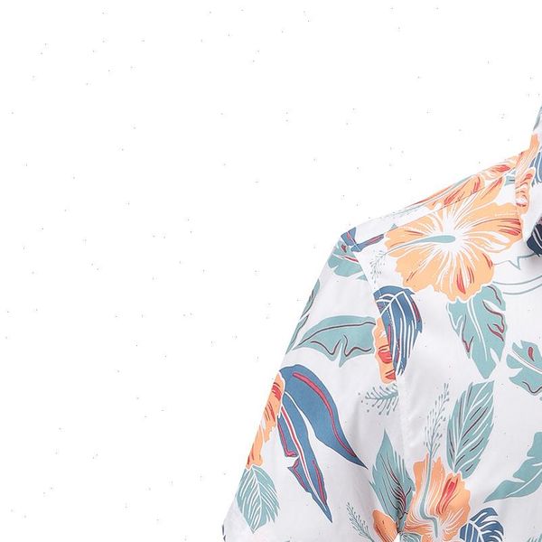 

2021 summer fashion mens shirt slim fit short sleeve floral shirt clothing trend men casual hawaiian shirts plus size, White;black