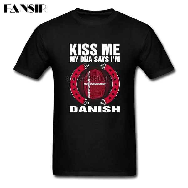 

хип-хоп моя днк говорит, что я danish дания флаг t shirt мужчины с коротким рукавом crewneck мужчины футболка streetwear 3xl спорт толстовка