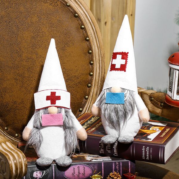 

christmas ornaments doctor nurse doll santa standing plush handmade doll toys christmas home decor xmas doll