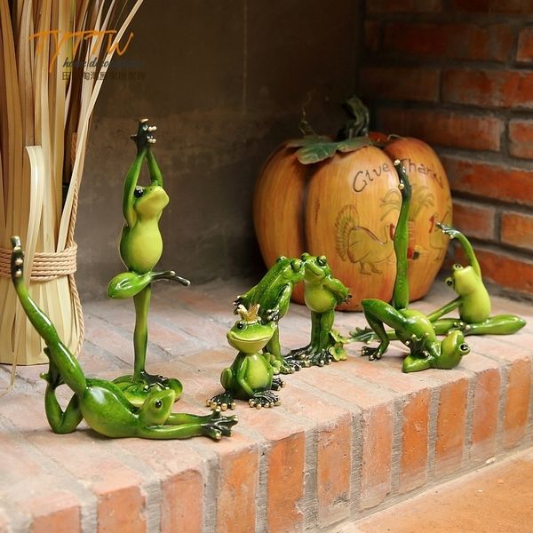 

american rural lovely modeling yoga frog ornament garden decoration children's room