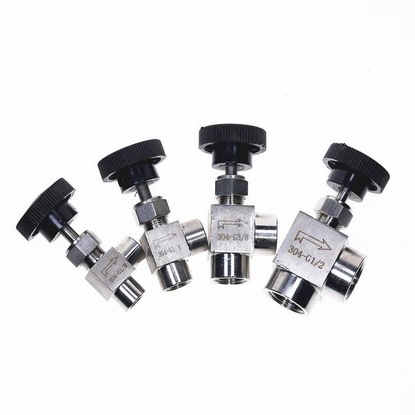 

stainless steel 304 needle valve 1/8'' 1/4'' 1/2'' right angle female thread bsp ss304 for water bbymul
