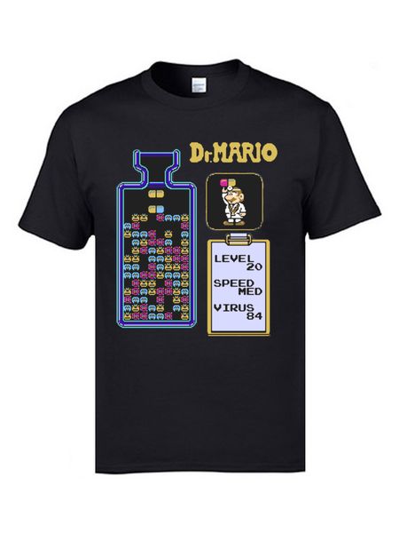 

д-р марио rpg donkey kong n 100% хлопка с коротким рукавом печатных дизайнеров балахон смешные мужские нормальный летняя игра футболки толст