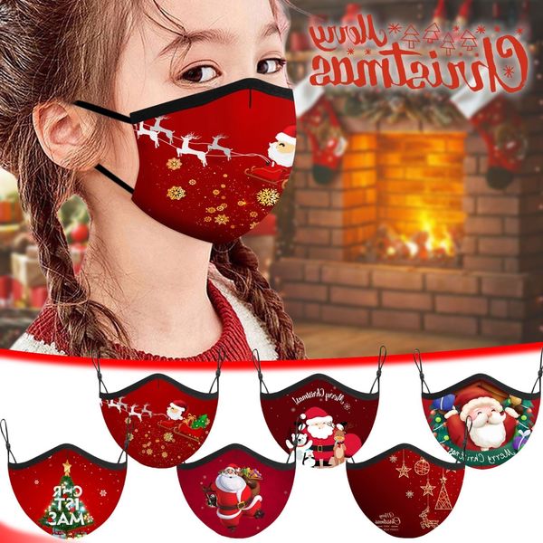 

year new christmas new kids happy printed merry children face cover dust-proof breathable mask masque mascarillas