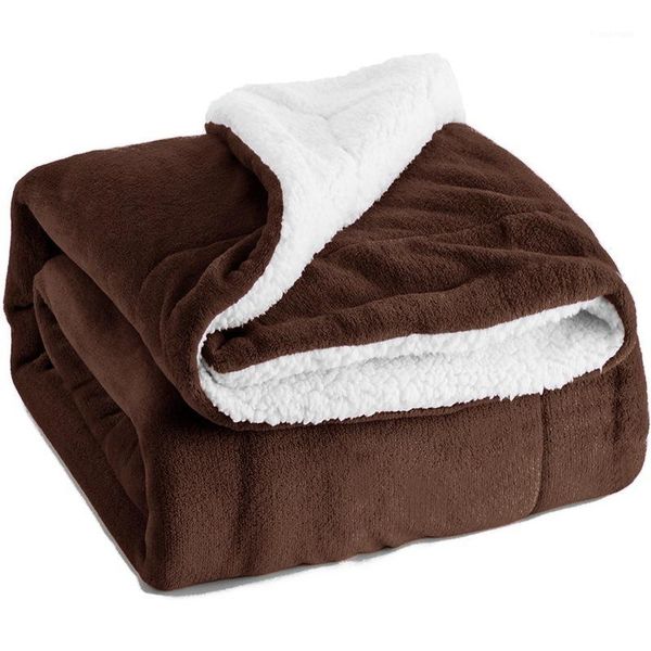 

sherpa lambskin blanket thick double-layer flannel blanket wool weighted1