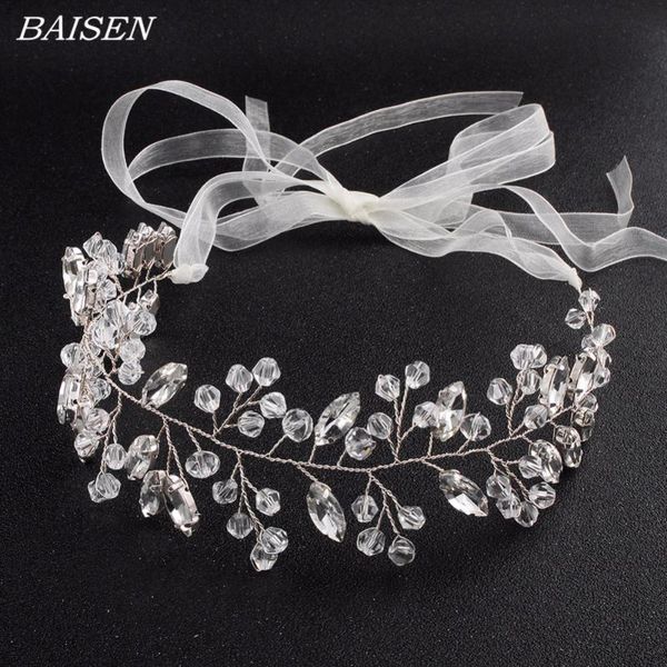 

hair clips & barrettes crystal headbands tiara wedding accessories rhinestone bridal headband silk band head jewelry women, Golden;silver