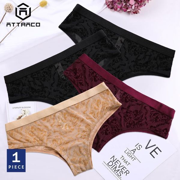

attraco underwear panties briefs 1 pcs women's lace string tanga cotton soft colorful hollow-out1, Black;pink