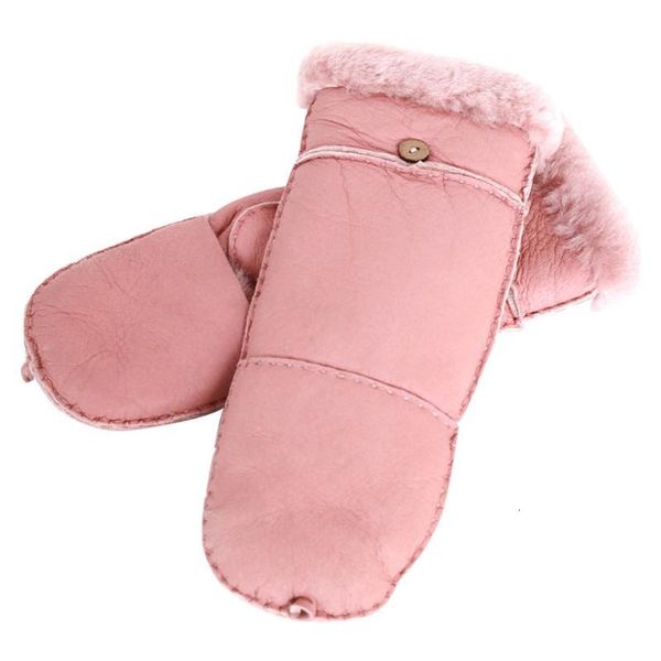 

winter hand protection pu leather with cover warm fashion ski durable retro style mitten half finger women gloves outdoor, Blue;gray