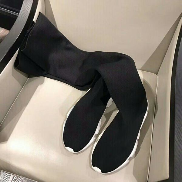 

мода носок обуви speed ​​trainer кроссовки кроссовки speed ​​trainer носок гонки бегунов черные ботинки мужчин и женщин спортивные ботинки, Black