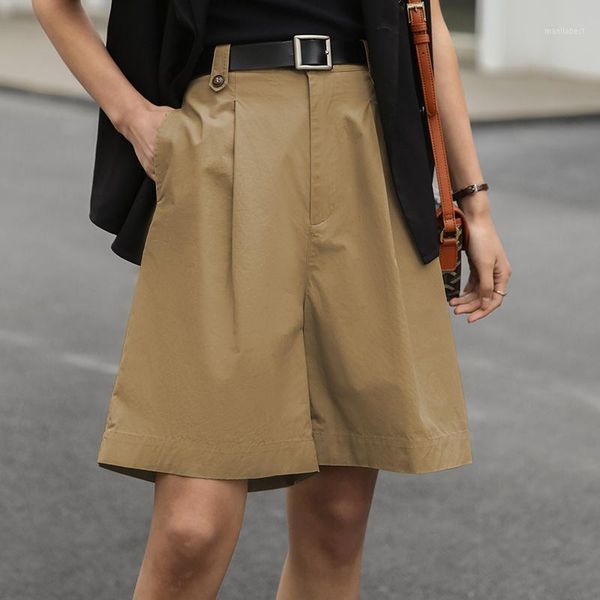 

summer women'short casual loose high waist shorts with pockets women' office trousers female plus size bottoms plus size1, White;black