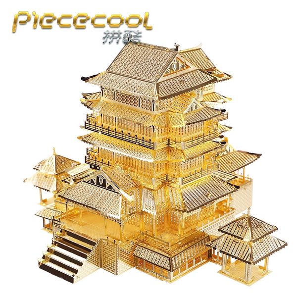 

mmz model piececool 3d metal puzzle tengwang pavilion assembly metal model kit diy 3d laser cut model puzzle toys gift for y200421