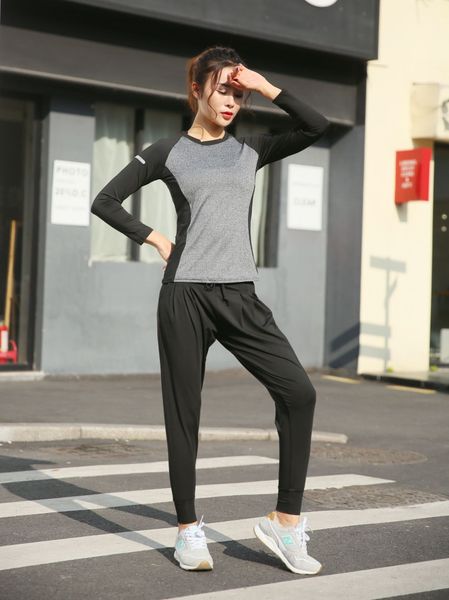 

jvkwq clo одежда быстросохнущая одежда йога новый спортивный открытый йога одежда тонкий похудение осень двухсекционный с длинными рукавами