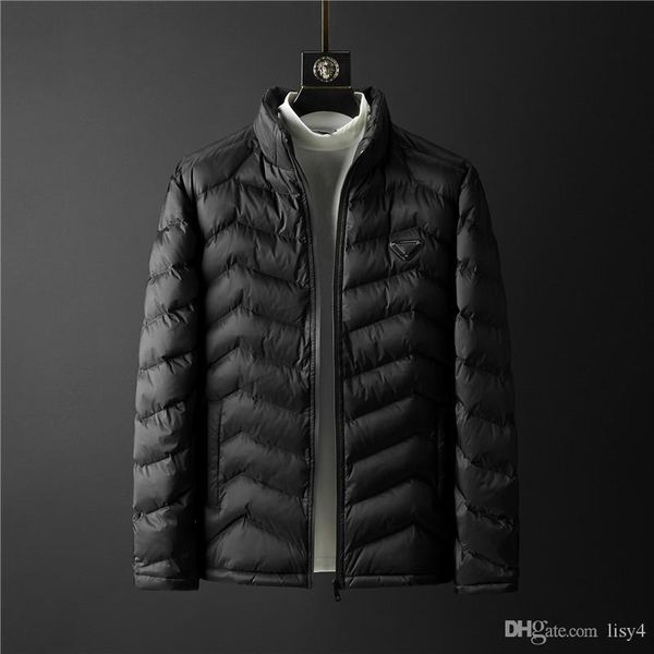 

tc men new hooded designer down jackets winter cotton padded outerwear middle aged mens jacket males apparel 22, Black