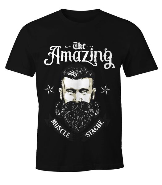 

herren t shirt beard the amazing muscle mustache bart barber shop barbier short sleeve tee shirts sport hooded sweatshirt hoodie