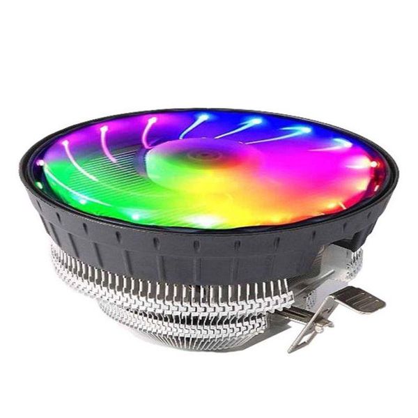 

1 pc cpu cooler radiator low noise rgb glow cooling fan for deskcomputer cooler