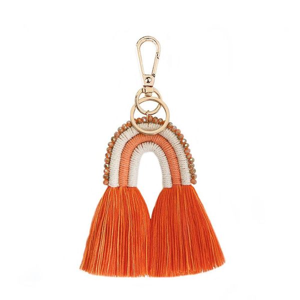 

bohemia rainbow beads woven tassels fringe diy jewelry bag keychain decor accessories pendant crafts cotton thread hanging trim h qyltcn