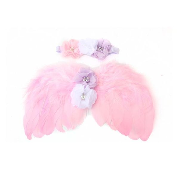 

baby newborn baby girls white feather angel wing +rhinestone headband pgraphy prop halloween costume baby clothing qylrci, Yellow