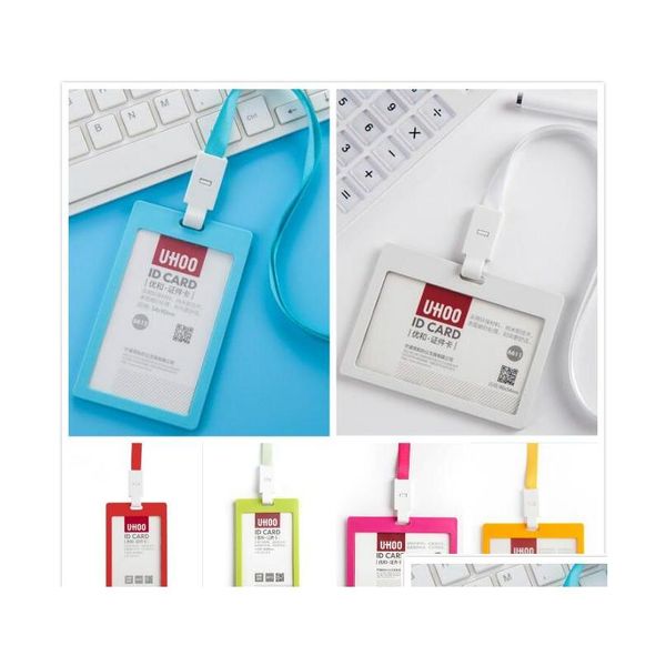 

candy color identity badge lanyard plastic work id neck strap card bus holders work card bus access student card holder with lanyard t6a0y