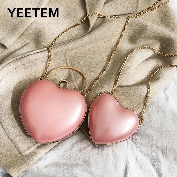 

heart-shaped bag special design love small women shoulder bag korean fashion chic chain shoulder messenger handbag wallet party