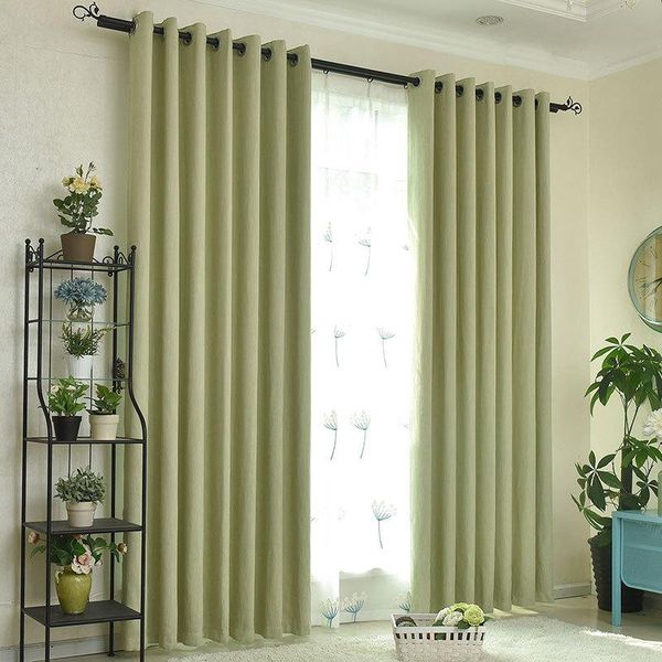 

curtain & drapes environmental protection-color slub cotton curtains high-end precision full blackout fabric bedroom living room kitchen