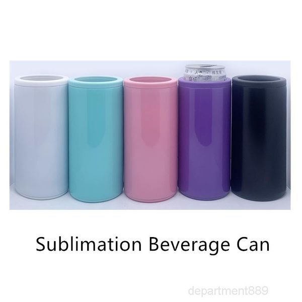 

12oz beverage tumbler 5 colors stainless steel cola vacuum bottle cooler for skinny canned drink sea shipping owc3038