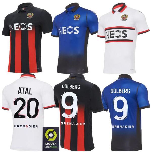 

20 21 ogc nice футбол джерси dolberg 2020 2021 atal lees melou сиприяна футбол рубашка лопеша claude maurice ницца джерси, Black;yellow