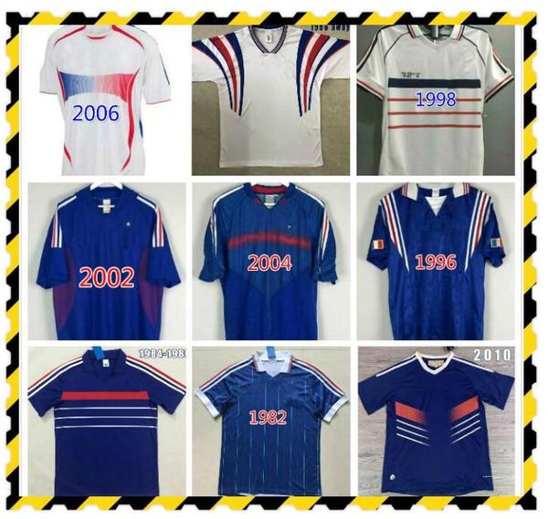 

1998 2002 2004 2006 retro vintage zidane henry maillot soccer jerseys 1996 2004 football jerseys shirt trezeguet away finals 2006 white 2000, Black;yellow