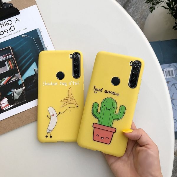 

naked banana phone xiaomi soft silicone cute painted back cover case for redmi note8 note 8 t 8t bumper