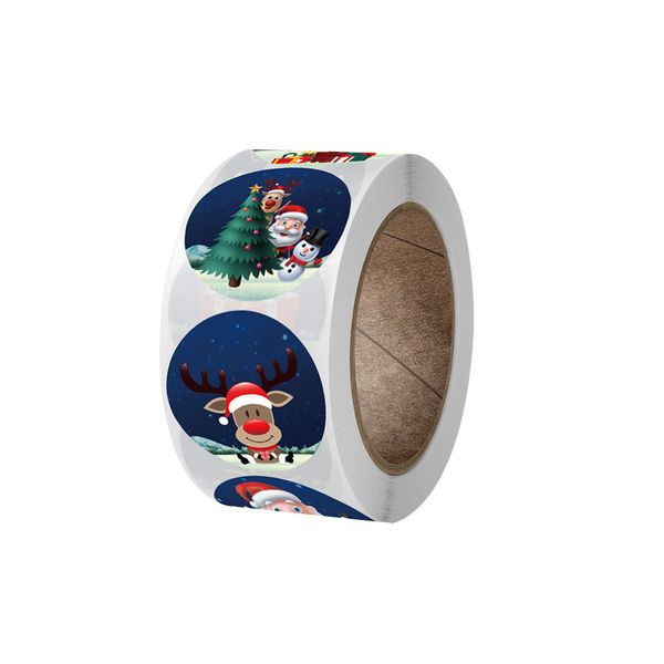 

новый рулон рождественской рождественской наклейки для праздничного декора diy подарочная упаковка xmas стикер navidad