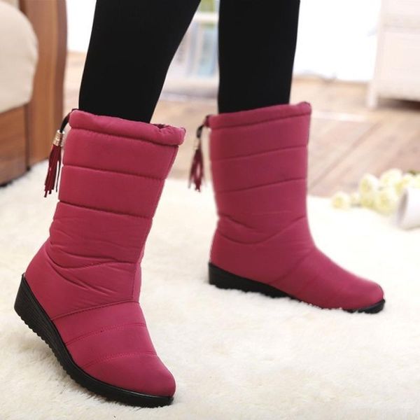

boots women women's winter shoes 2021 warm woman waterproof ladies snow for botas mujer1, Black